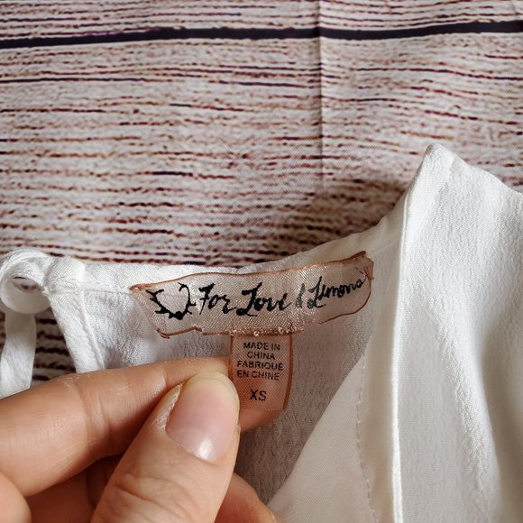 For Love & Lemons White Mini Dress Off-Shoulder XS - Picture 7 of 11